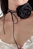 namcoverse Satin Flower Choker Necklace