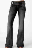 namcoverse Retro Side Button Mid Rise Flares Jeans