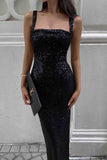 namcoverse Sequined Irregular Backless Strap Dress