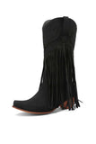 namcoverse Fringe Pointed Toe Knee High Boots