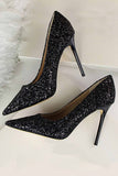 namcoverse Pointed Toe Sequined High Heels