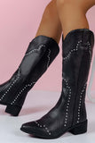 namcoverse Mid-Calf Studded Western Boots