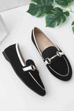 namcoverse Contrast Suede Chain Loafers