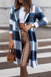 namcoverse Lapel Double Breasted Multi Plaid Jacket