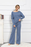 namcoverse Solid Color Long Sleeve Casual Set