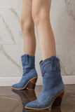 namcoverse Pointed Toe Western Mid-Calf Boots