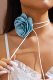 namcoverse Satin Flower Choker Necklace