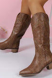 namcoverse Mid-Calf Studded Western Boots