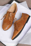 namcoverse Carved Lace Up Leather Shoes