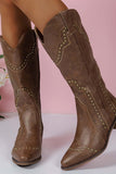 namcoverse Mid-Calf Studded Western Boots