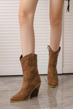 namcoverse Pointed Toe Western Mid-Calf Boots