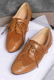 namcoverse Carved Lace Up Leather Shoes