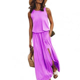 Namcoverse Boho Loose Split Maxi Dresses