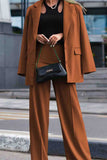 namcoverse Solid Long Sleeve Long Pants Two-Piece Suit