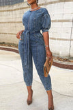 namcoverse Blue Chic Denim Jumpsuit