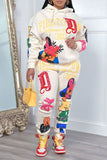 namcoverse Cartoon Print Hooded Urban Pant Suit