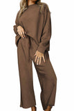 namcoverse Solid Color Long Sleeve Long Pant Textured Set