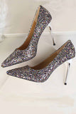 namcoverse Pointed Toe Sequined High Heels