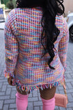 namcoverse Rainbow Gradient Sweet Tassel Knitted Coat