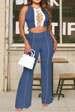 namcoverse Patchwork Casual Strappy Pant Suit