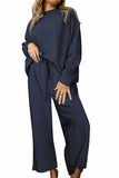 namcoverse Solid Color Long Sleeve Long Pant Textured Set