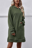 namcoverse Pocket Slit Midi Hoodie Dress