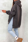 namcoverse Solid Color Pocket Slit Hoodie