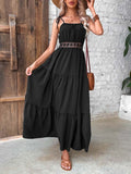 Namcoverse Summer Fashion Sexy Elegant Lace Backless Party Maxi Dress