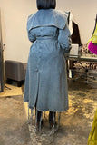 namcoverse Denim On-trend Denim Overcoat With Belt