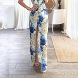 Namcoverse Fashion Tube Top Temperament Waist Elegant Party Printed Maxi Dress