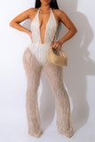 namcoverse Sequined Glamorous Backless Jumpsuit