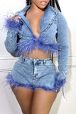 namcoverse Blue Denim Cool Fluffy Pant Suit