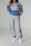 namcoverse Color Block Hooded Sporty Pocket Pant Suit