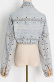 namcoverse Rivet Design On-trend Cape Style Denim Jacket