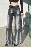 namcoverse Gradient Hippy Multi Pocket Wide Leg Jeans