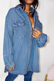 namcoverse Denim Casual Single Breasted Coat