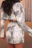 namcoverse Tie Dye Hot Zipped Design Skirt Suit