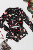 namcoverse Christmas Long Sleeve Shorts Pajamas Set