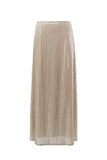 namcoverse Solid Color Sequin Maxi Skirt