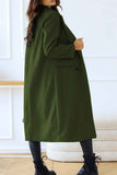 namcoverse Lapel Double Breasted Long Sleeve Coat