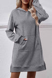 namcoverse Pocket Slit Midi Hoodie Dress