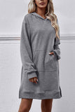 namcoverse Pocket Slit Midi Hoodie Dress