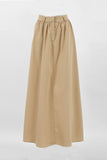 namcoverse Solid Color High Waist A-Line Maxi Skirt