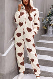 namcoverse Plush Heart Zip Hooded Jumpsuit