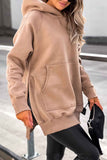 namcoverse Solid Color Pocket Slit Hoodie