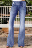 namcoverse Retro Side Button Mid Rise Flares Jeans