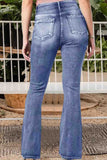 namcoverse Retro Side Button Mid Rise Flares Jeans