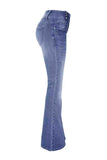 namcoverse Retro Side Button Mid Rise Flares Jeans