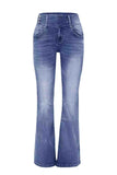 namcoverse Retro Side Button Mid Rise Flares Jeans