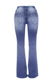 namcoverse Retro Side Button Mid Rise Flares Jeans